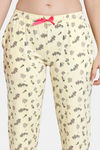 Zivame Bugs Bunny Knit Cotton Mid Length Pyjama Set - Pale Banana — thumbnail 6